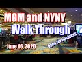 MGM and New York New York Casino walk through June 16 2020