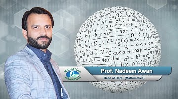 Mathematics | 2nd year | Lecture # 14 | Ch# 7 | Ex: 7.1 | By Prof. Nadeem Awan