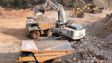 Liebherr 984 Excavator Loading Caterpillar 777C And Cat 775D Dumpers - Sotiriadis/Labrianidis Mining
