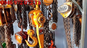 Pa lăng xích lắc tay 3 tấn nhật bãi KITo đẹp như mới xích dài đến 3 mét zin đét 0946 972 072