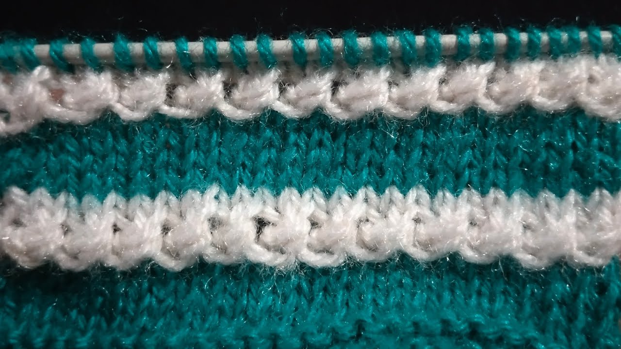 Knitting New Beautiful Two Colours Design ।। ਦੋ ਰੰਗਾਂ ਦਾ, ਦੋ ਸਿਲਾਈਆ ਦਾ ਡਿਜ਼ਾਈਨ।। Design no.209