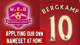 APPLYING A FOOTBALL NAMESET & NUMBER AT HOME