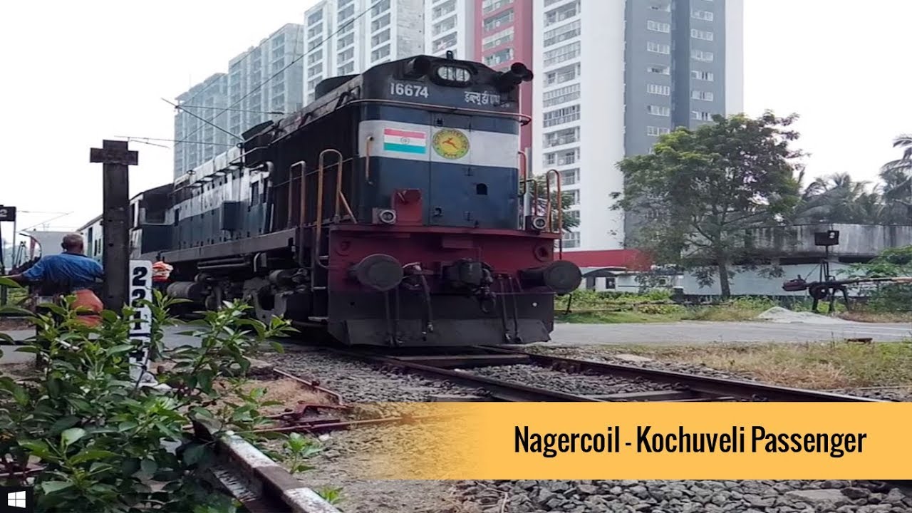 Nagercoil Kochuveli Passenger Approaching Trivandrum Central