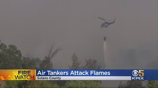 Evacuations Orders As Huge Quail Fire In Solano County Doubles In Size To 1,200 Acres