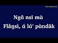 Exercice de prononciation et darticulation en langue feefee nufi