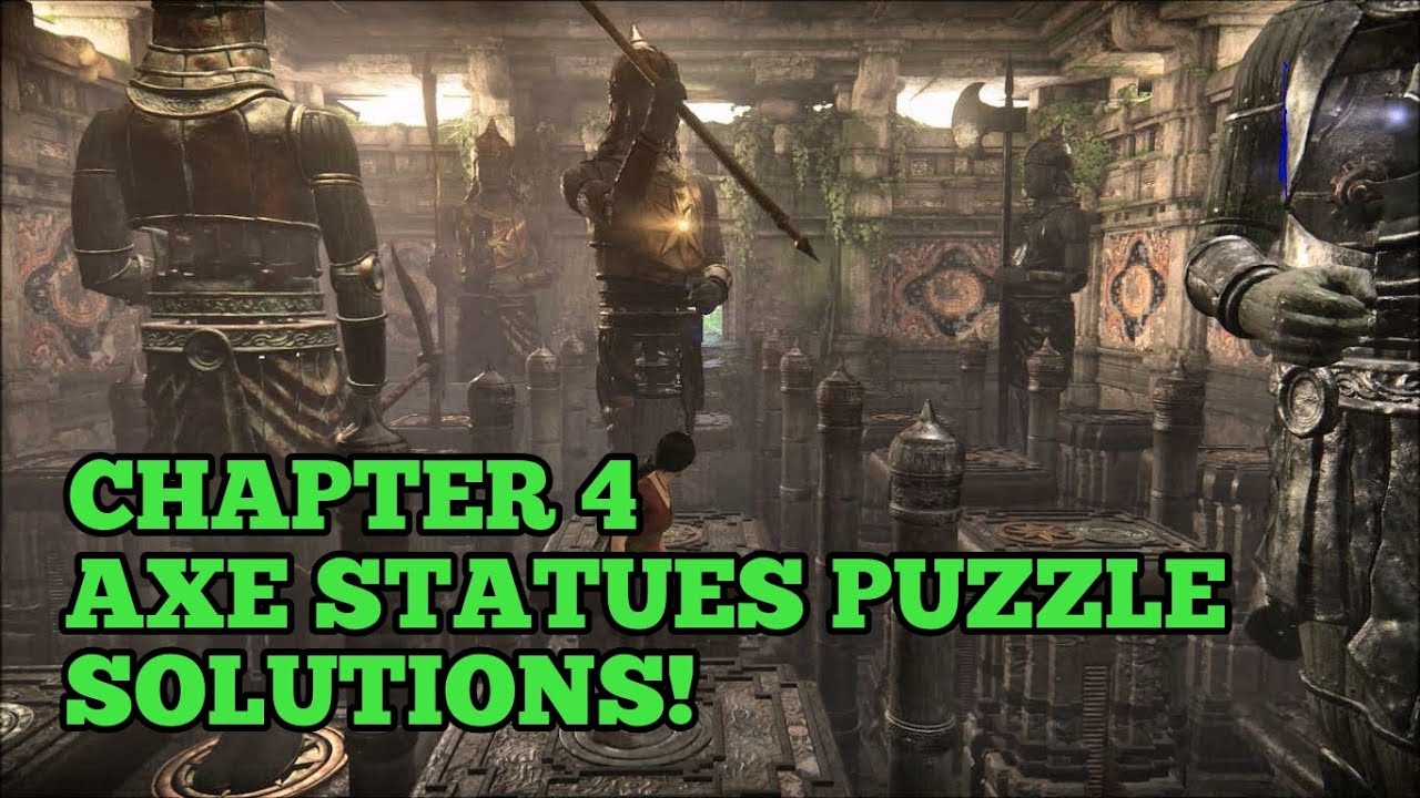 3 Axe Statues Puzzle Solutions Trident Uncharted The Lost