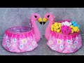 😍Plastik Şişeden Harika Bir Geri Dönüşüm/💖Flamingo Sepet Yapılışı