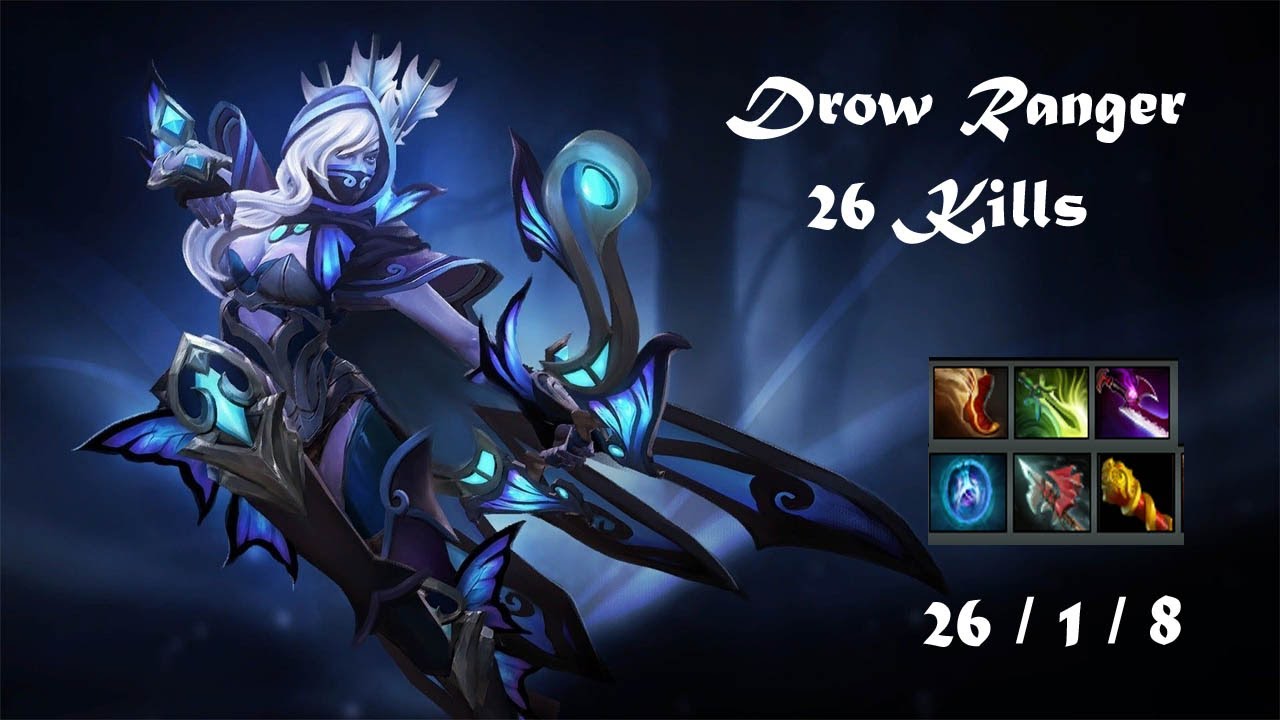 Drow Ranger Dota 2 [Learn] 26 kills full gameplay - YouTube