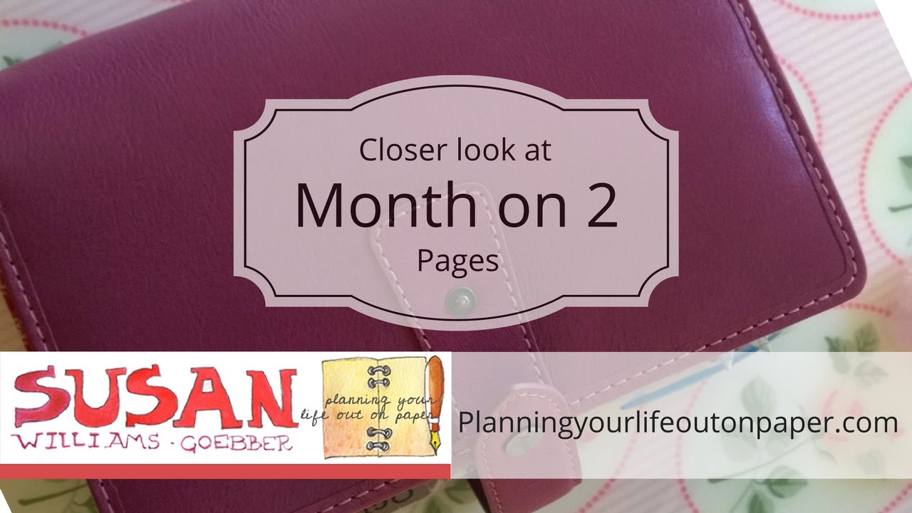 Month on 2 pages in my Filofax Malden