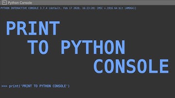 Print to Python console