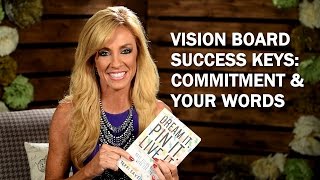 Vision Board Success Keys Commitment And Your Words