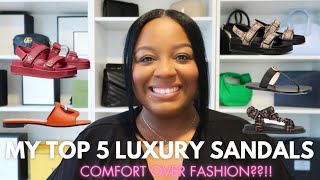 MY TOP 5 LUXURY SANDALS FOR SUMMER 2023 | COMFORT OVER FASHION?! | TORY BURCH KIRA SANDALS UNBOXING