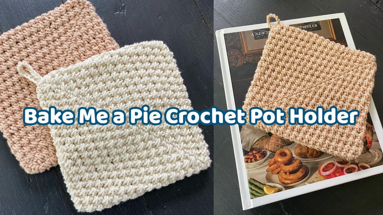 Mud Pie Crochet Pot Holders Set of 2