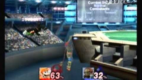 Project M demo v 2.1 Jyro (Luigi) vs Nose!( ganon)