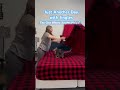 Jingles helps me make the bed … sort of. #jinglesthecat #catvideos