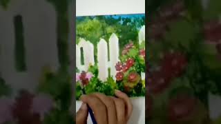 flower fence/unique art #shorts #fence #flowers #acrylic