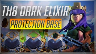 COC Town hall 8 Dark Elixir Protection base With replays | Clash of clans Th8 base with link 2021