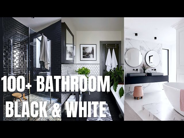 100+ Black and White Bathroom Design. Black&White Bathroom Decor Ideas. 