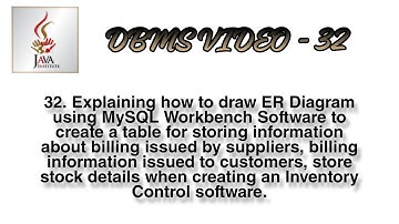 DBMS-32 How to draw ER Diagram & tables to store billing details using MySQL Workbench software.