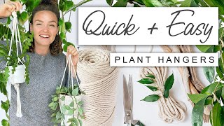 Easiest DIY Plant Hangers 🌿 Quick + Simple Macrame Plant Hanger