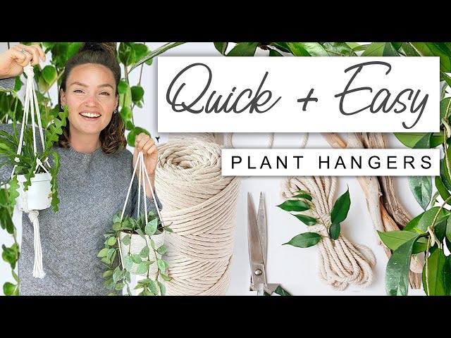 Easiest DIY Plant Hangers 🌿 Quick + Simple Macrame Plant Hanger