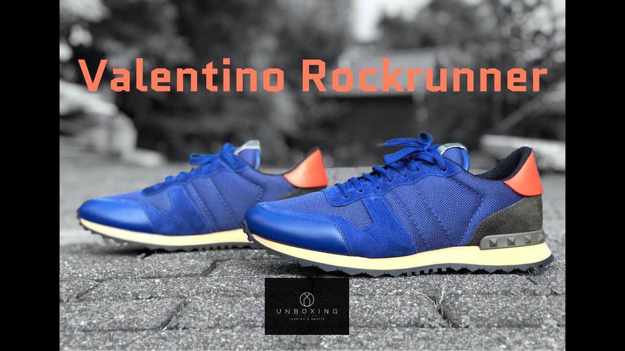 VALENTINO Garavani Rockrunner ‘royal blue’ | UNBOXING & ON FEET | luxury shoes | 2018 | 4K
