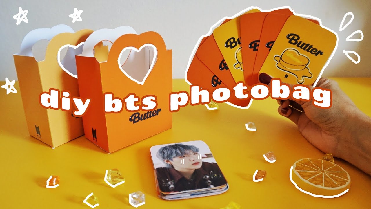 🛍 let's make bts photobag! diy kpop photo album book & photocards
