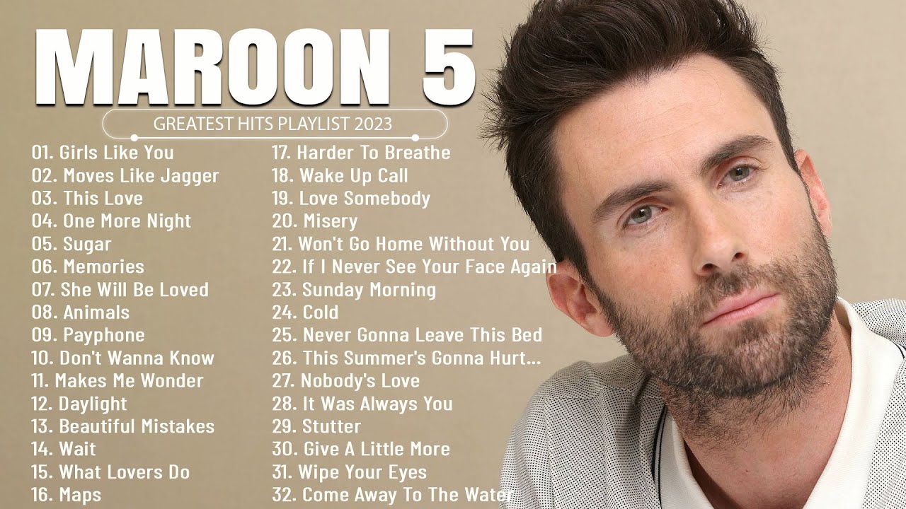 Maroon 5 - Greatest Hits Full Album - Best Songs Collection 2023