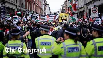 Chants of ‘intifada revolution’ at pro-Palestinian London protest