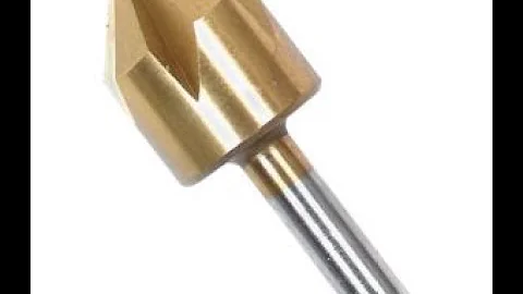 Bosch CST1 1 2In x 3In 5 Flutes Titanium Coated Countersink Chamfer Angle 82°, Shrank 1 4In