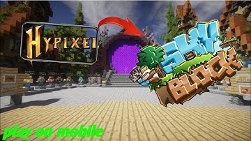 best hypixel skyblock like server in Minecraft pocket edition |how to play hypixel skyblock
