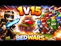 Minecraft bedwar 1v15 wait for end #minecraft 