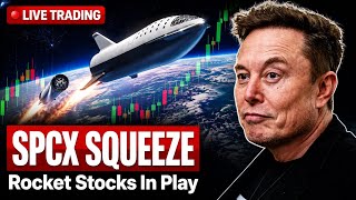SpaceX Squeezes Up Near IPO 🚀 Fiber Breakouts $AAOI $LITE | Live Trading Stock Market Today $SPCX