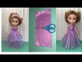 How to make a Barbie Dress From Plastic Bag || No sewing || No Glue || Easy Barbie Hacks