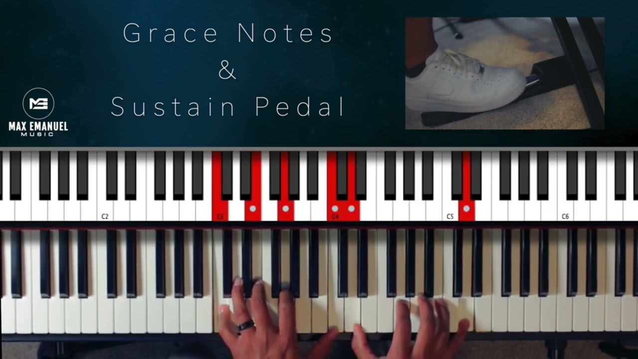 Play Clean Grace Notes While Using the Sustain Pedal