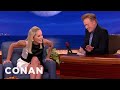 Sharon stone recreates her basic instinct leg cross  conan on tbs