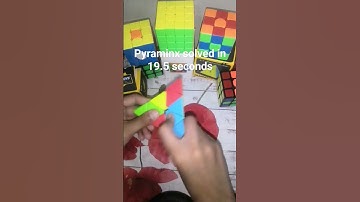 Pyraminx Cube solved in 19.5 secs|#cuber #ytshorts #viral #rubikscube #pyraminx