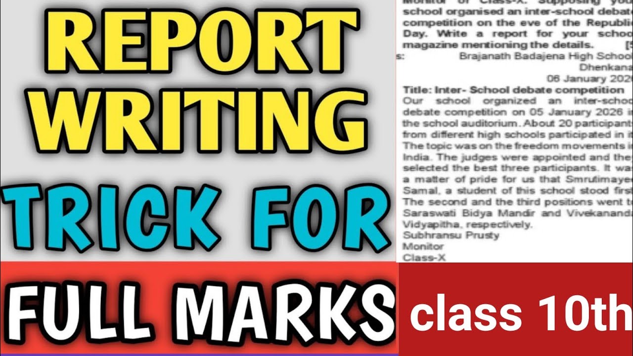 Report writing class 10th board exam preparation tips and tricks 