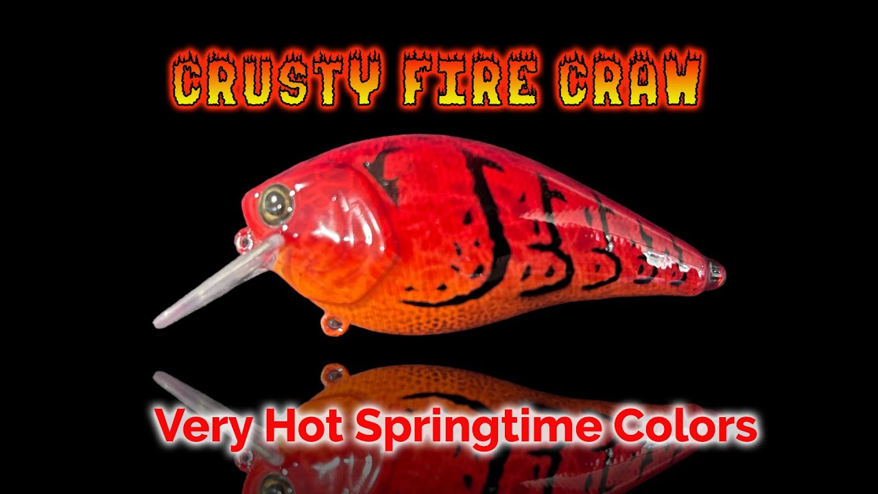 Lure Painting a Fire Craw Crankbait - Custom Airbrush Stencil for Custom  Lures 