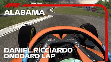F1 2022 Daniel Ricciardo Onboard Lap Alabama Circuit | Rfactor F1 2022 (Rfactor TV HUD)