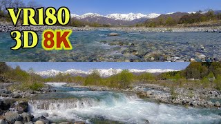 8K 3D VR180 ] 白馬連峰を望む春の絶景 Spectacular spring views of