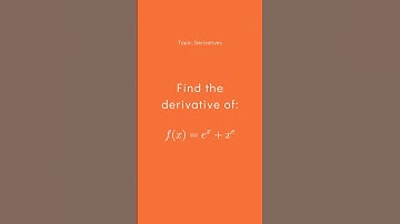Derivative of f(x) = e^x + x^e? ☕ #QuickSolveMath #Calculus #Derivatives