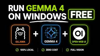 Gemma 4 + Ollama + Open Web UI = Free ChatGPT on Your PC ( Vision AI)