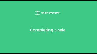Completing a sale in KRISP POS