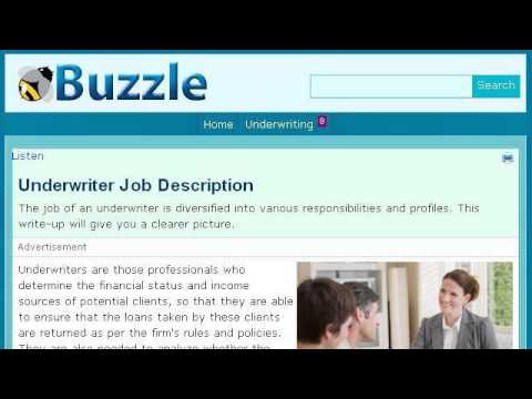 underwriter job description