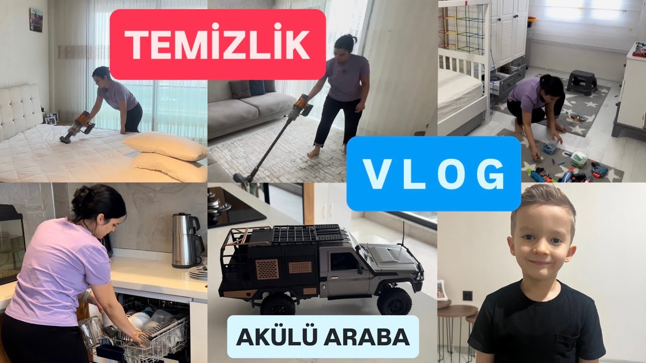 GÜNLÜK TEMİZLİK VLOG 🤍 NEVRESİMLERİ DEĞİŞTİRDİM 👍🏻 SÜPÜRGE YAPTIM ✅ YENİ AKÜLÜ ARABA 🛻 TIRAŞ OLDU 😍