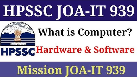 Computer GK for Junior Office Assistant HPSSC,HPPSC and all competitive exams(Part-1)