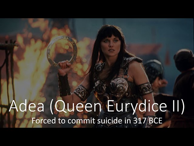 Adea (Queen Eurydice II), forced to commit suicide in 317 BCE class=