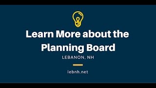 Learn more about the Planning Board