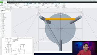 PTC Creo Bar Stool (Datum Axes/Planes exercise)